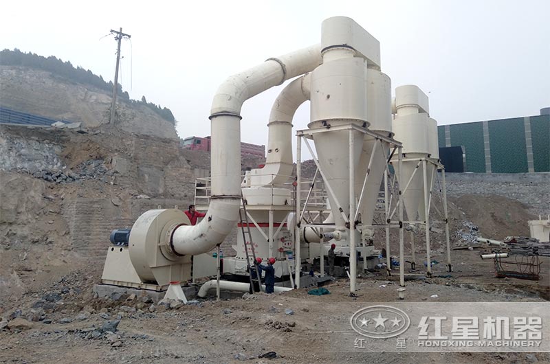 碳酸鈣磨粉生產(chǎn)線現(xiàn)場(chǎng)實(shí)拍
