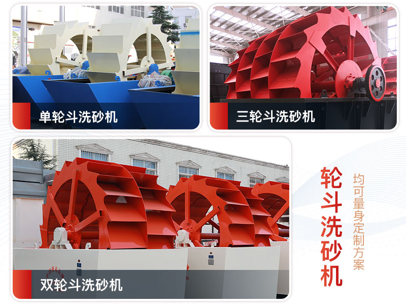 輪斗洗砂機(jī)類型有單輪斗、雙輪斗以及三輪斗