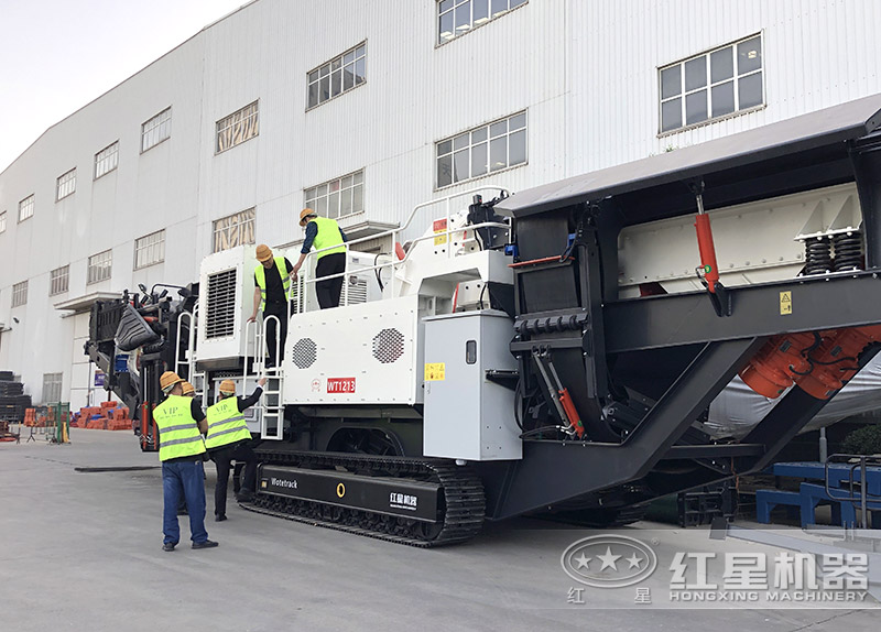 紅星機(jī)器移動制砂機(jī)一體式價格工廠直銷，客戶實地考察