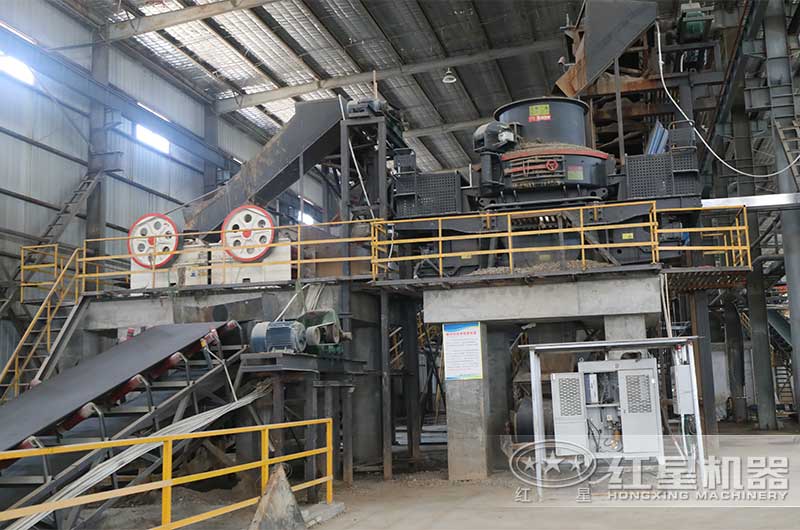 時(shí)產(chǎn)200噸玄武巖生產(chǎn)方案二現(xiàn)場(chǎng)