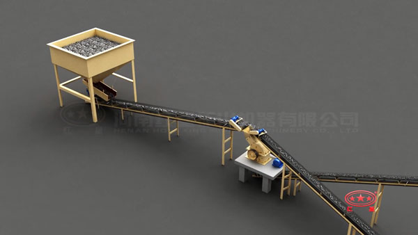 30噸/時(shí)石料破碎生產(chǎn)線(xiàn)給料情況