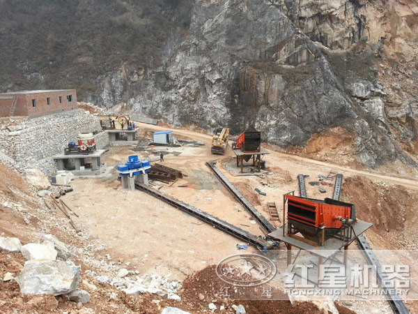 石英石制沙機(jī)現(xiàn)場