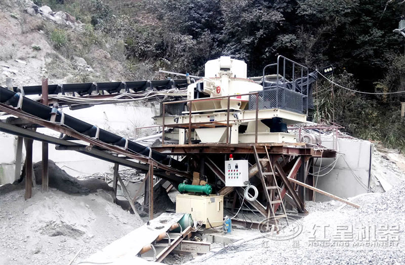 制砂生產(chǎn)現(xiàn)場(chǎng)