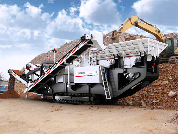 履帶式建筑垃圾粉碎機(jī)案例