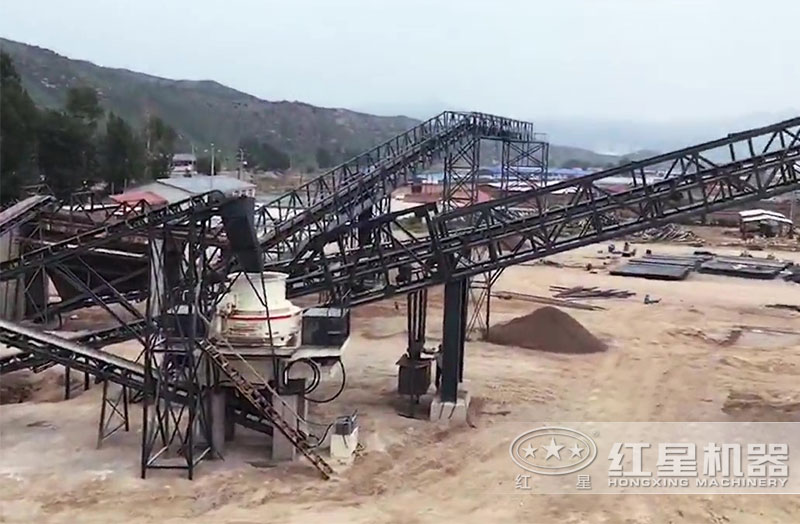 沖擊式制砂、整形機工作現場