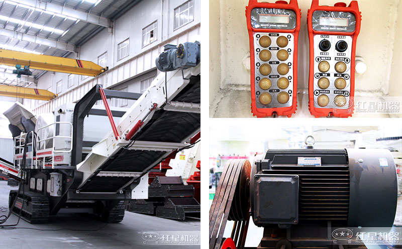 履帶式流動破碎石子機(jī)可遙控操縱