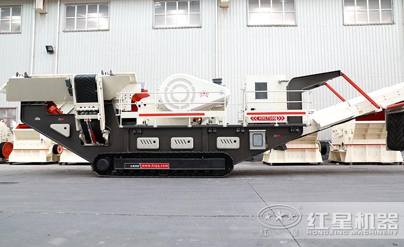 履帶式建筑垃圾破碎機(jī)車間實(shí)拍