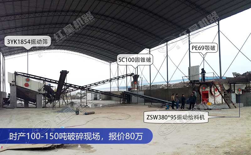 硬石料加工現(xiàn)場設(shè)備配置情況