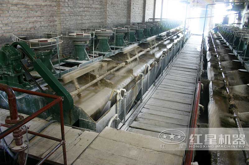 浮選機浮選現(xiàn)場