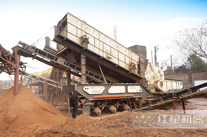 國外建筑垃圾制沙現(xiàn)場