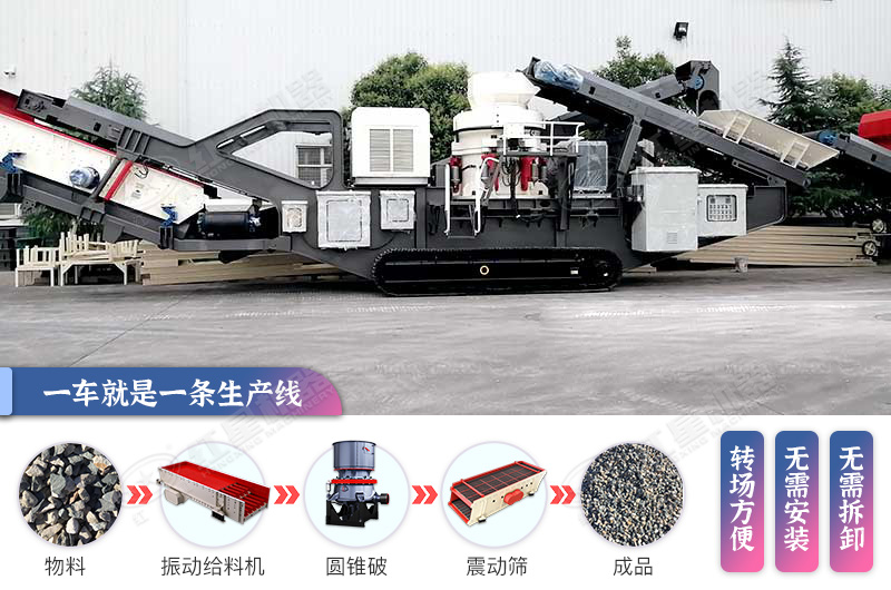 紅星履帶移動圓錐破碎機