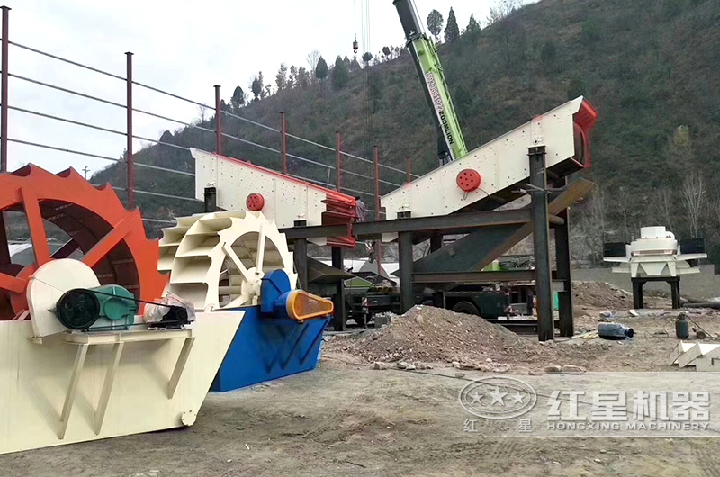 承建環(huán)保型制砂洗沙一體化加工廠現(xiàn)場(chǎng)