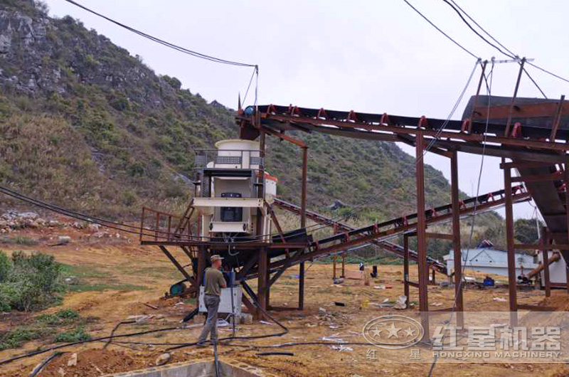 小型制砂機(jī)生產(chǎn)現(xiàn)場