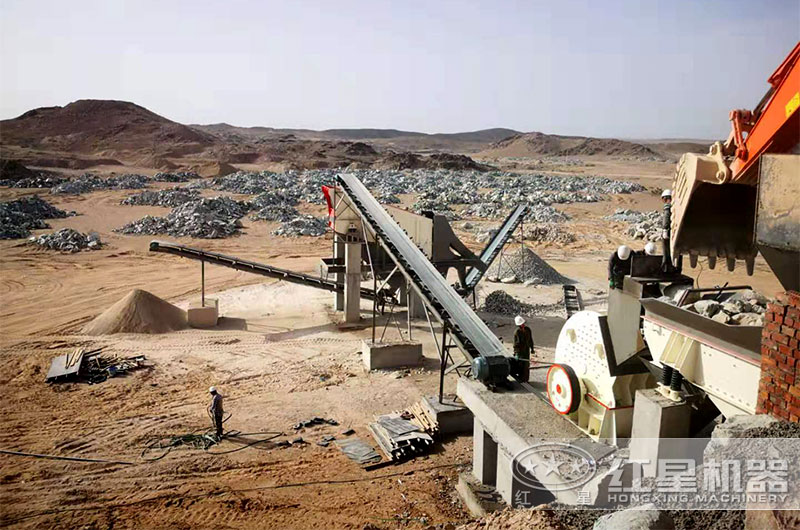 100噸重錘破石灰石破碎生產(chǎn)線