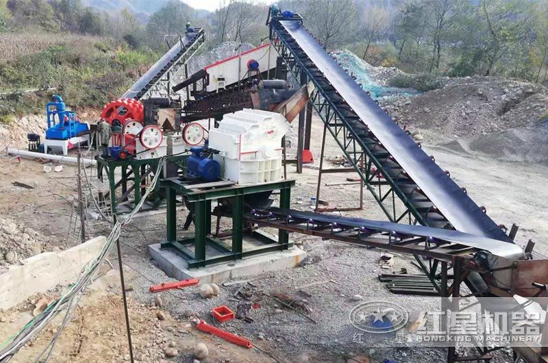河南林州日產千方碎石生產線現(xiàn)場實拍
