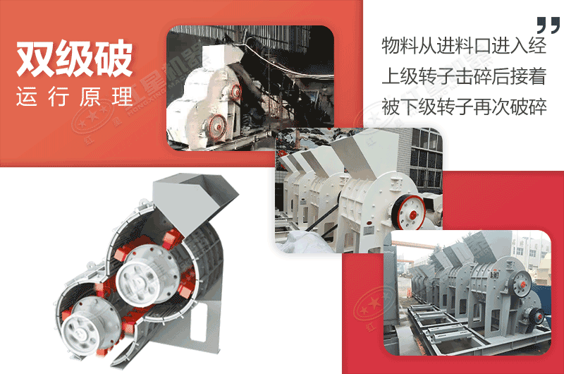無篩底雙級(jí)粉碎機(jī)工作原理圖