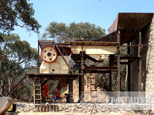 石子生產(chǎn)線現(xiàn)場圖